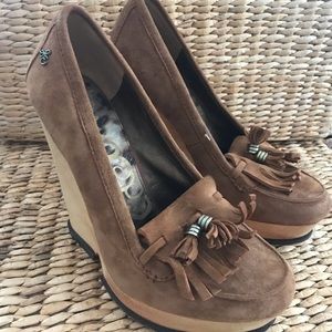 Sam Edelman Size 9.5 leather wedges